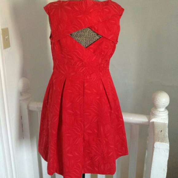 Adrianna Papell Red Dress. Valentines day. Date night. - Picture 3 of 6